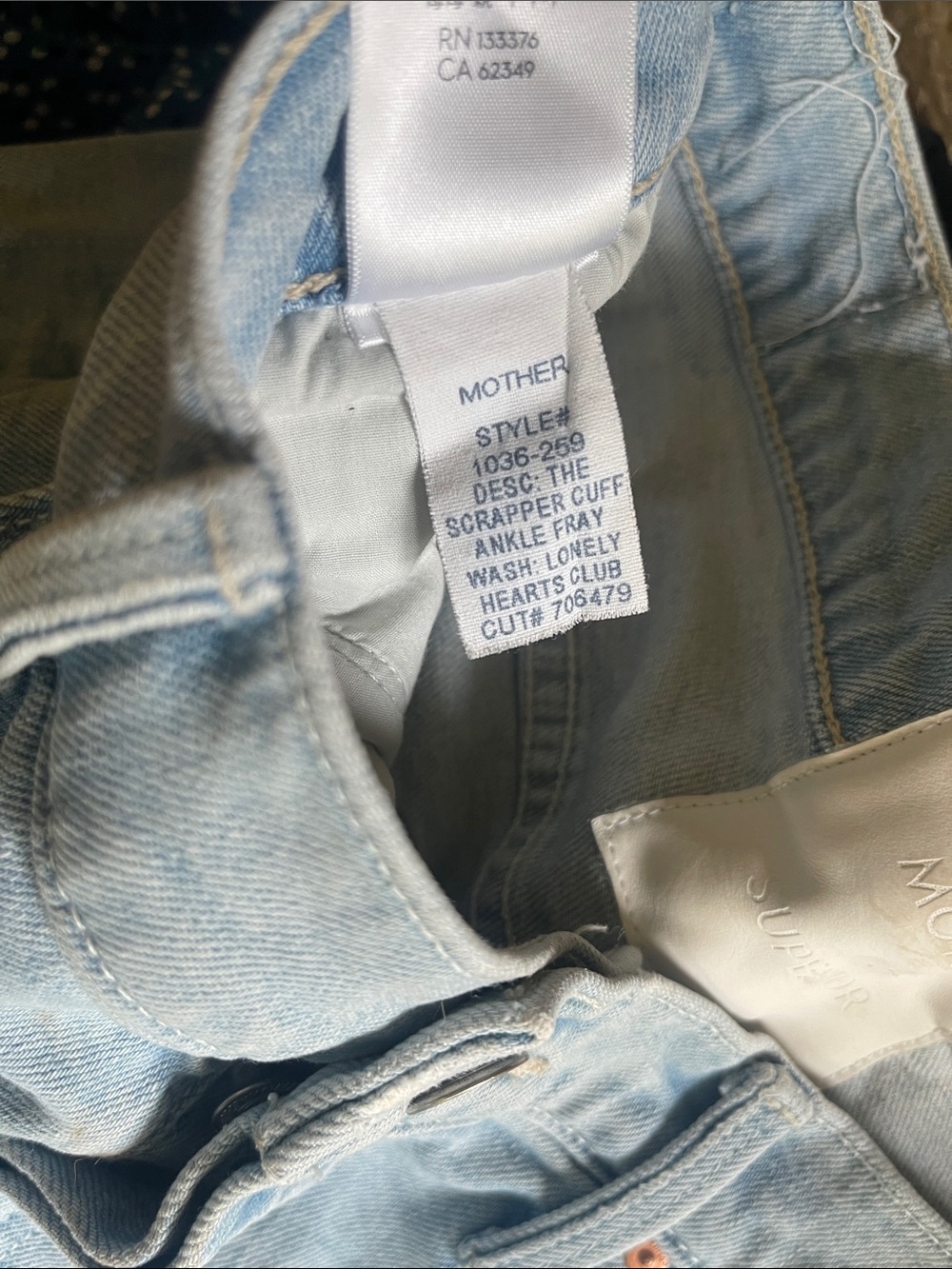 MOTHER Light Wash Slim Straight Jeans - Picture 2 of 2